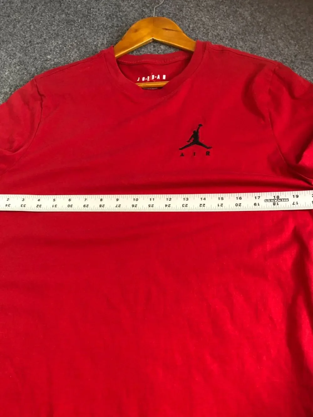 Nike Air Jordan Shirt Mens Large Red Short Sleeve 100% Cotton Baksetball Gym